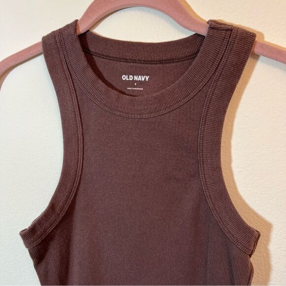 ✨ Old Navy French Roast Brown Racerback Tank Top Small - Picture 3 of 10